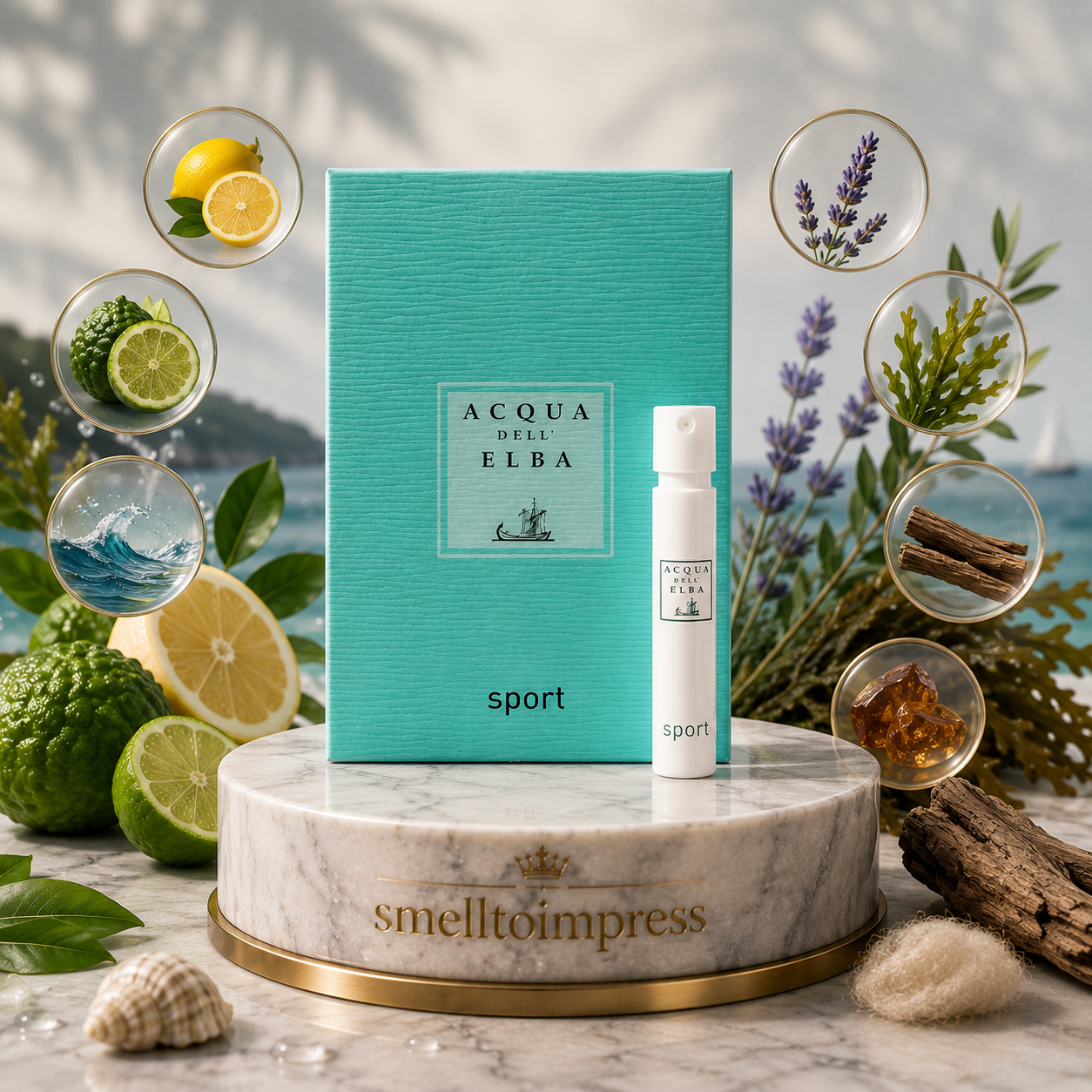 Acqua Dell' Elba Sport 공식 향수 샘플 1.2 mL 0.04 fl. oz 이미지