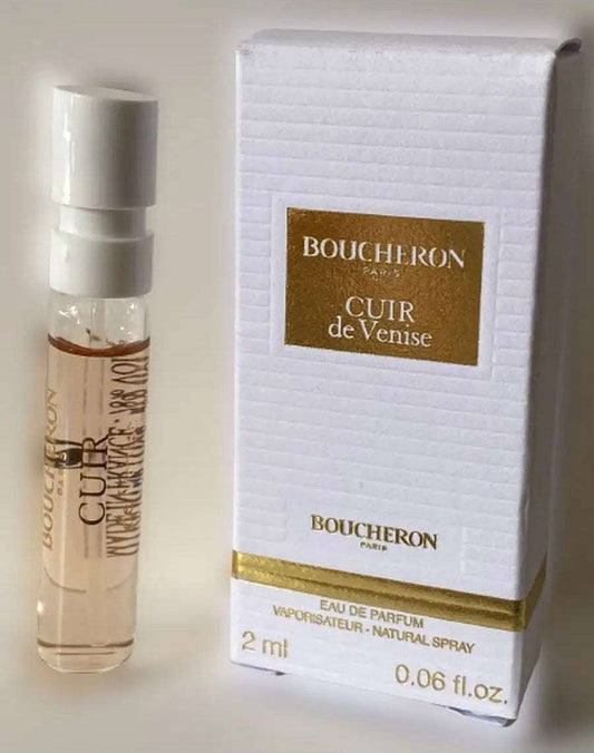 부쉐론 퀴르 드 베니스 2ml 0.06 fl. 온스 공식 향수 샘플, Boucheron Cuir de Venise 2ml 0.06 fl. 온스 공식 향수 샘플