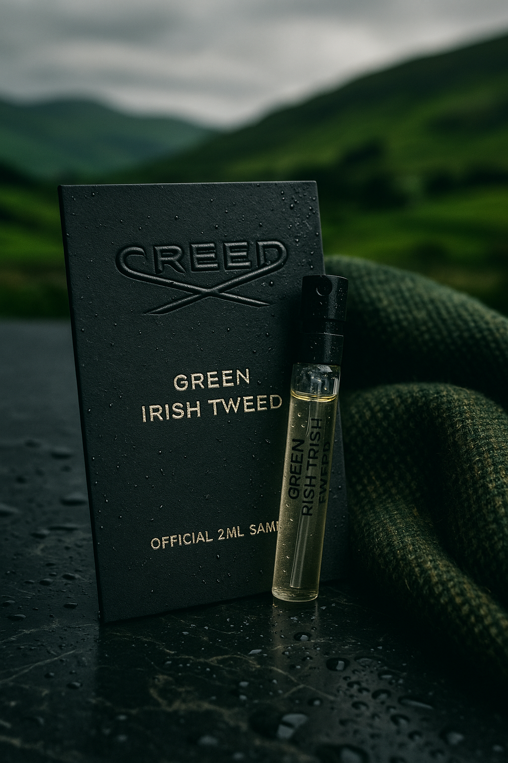 크리드 그린 아이리시 트위드 EDP 2.0ml 0.08 fl. oz. 공식 향수 샘플 향수 테스터