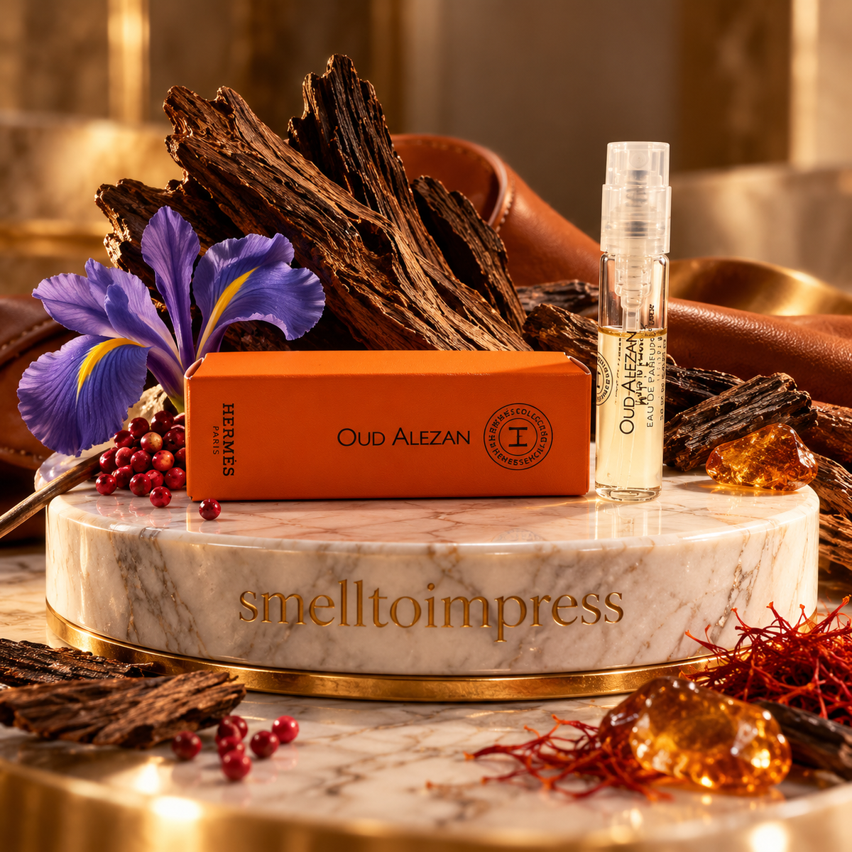 에르메스 에르메상스 Oud Alezan 2 mL 공식 향수 샘플 테스터 이미지