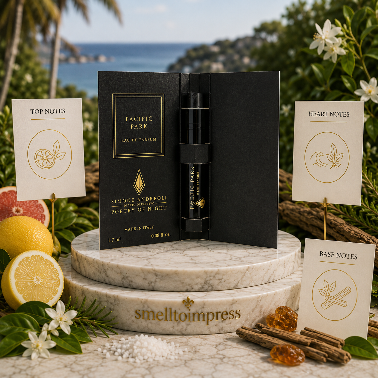 image of Simone Andreoli Pacific Park official perfume samples 1.7ml 0.08 fl. oz